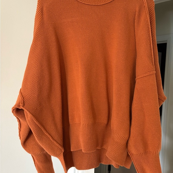 Free People Sweaters - Free People Vibrant Orange Easy Street Sweater